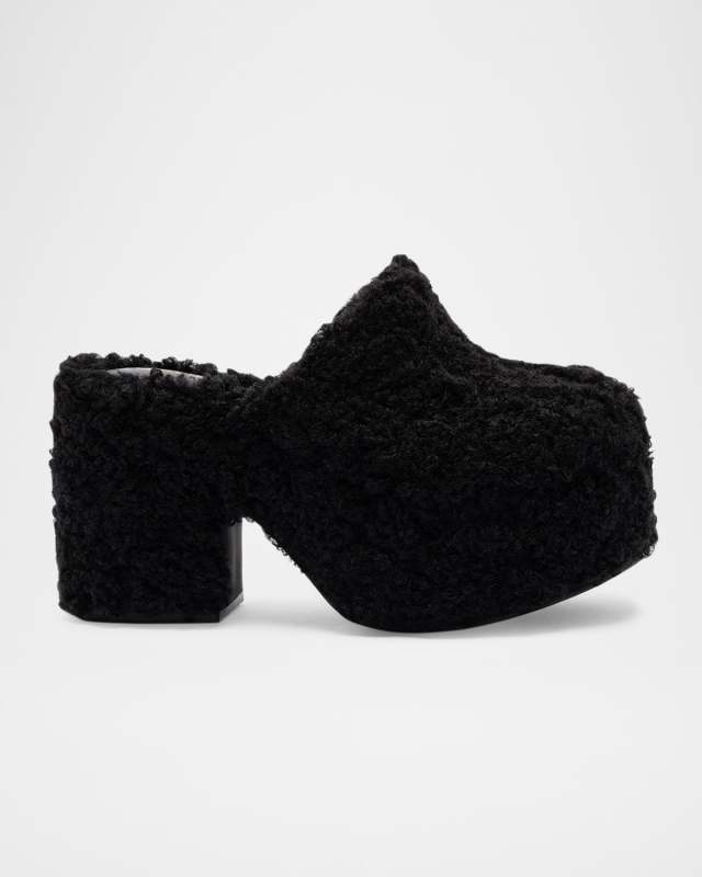 Miso Faux Fur Platform Clogs